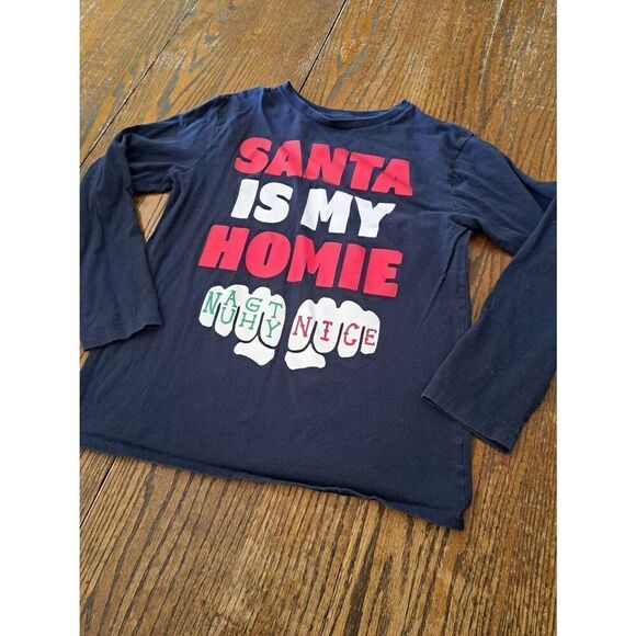 Place Other - Large Place Long Sleeve Santa is My Homie Christmas Holiday Shirt Tee Tshirt